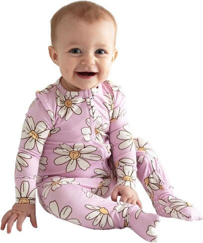Posh Peanut Girls Convertible Baby Sleepers, Toddlers Footless Pajamas | True To Size Fit With 2-Way Zipper, Convertible Mittens/Footies With Grips, Tagless Gentle Comfort, Easy Care Wash in Kuwait