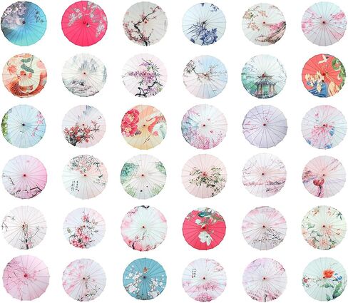 Chinese Oiled Paper Umbrellas Women Decorative Umbrellas for Costumes Photography Bridesmaids Party Scenery in Kuwait