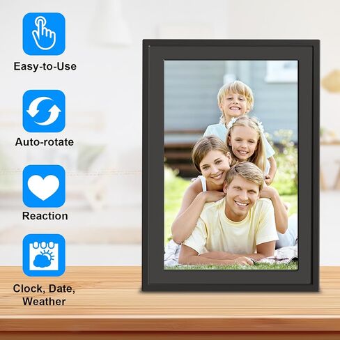 Digital Picture Frame, 10.1 inch Digital Photo Frame 32GB Storage with HD IPS Touch Screen, Instant Photo & Video Sharing via App, Auto-Rotate, Ideal Gift for Parents & Grandparents in Kuwait