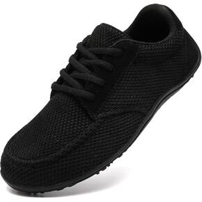 Women Minimalist Zero Drop Knit Non-Slip Flat Walking Sneakers | Lightweight flexible breathable knit upper, non-slip flat outsole, comfy for gym training, commuting and daily walking in Kuwait