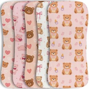 6 Pack Baby Burp Cloths for Boys Girls Funny Cat Burping Cloths for Babies Muslin Burp Cloth Paw Print Baby Burping Cloth for Newborns Machine Washable and Reusable Set in Kuwait