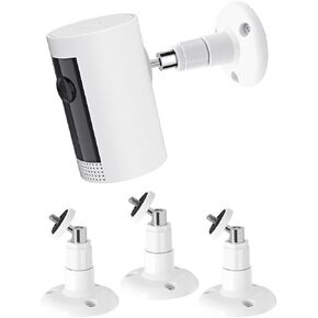 3 Pack Camera Wall Mount for R-ing Stick Up Cam & Outdoor Cam Plus, White | 360° Adjustable Bracket, Stable Security Camera Holder, for Outdoor Cam Pro/Plug-in/Indoor Cam(1st Gen), Easy Installation in Kuwait