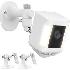 2Pack Wall Mount Bracket for Ring Spotlight Cam Battery Spotlight Cam Plus/Pro Battery, Adjustable Durable Mount Stand, Drill or No Drill Two Ways Installation in Kuwait