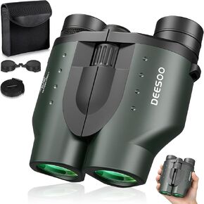 25x32 Compact Binoculars for Adults Kids - High Powered Lightweight Small Porro Binoculars with BAK4 Prism FMC Lens - Clear Vision for Bird Watching Cruise Ship Travel Hunting Sports (Green) in Saudi Arabia