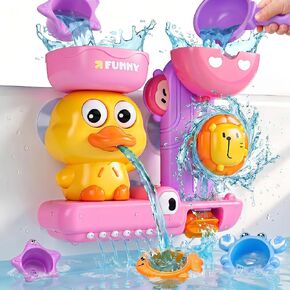 Bath Toys for Kids Ages 1-3, Toys for 1 2 3 Year Old Girl Gifts, Toddler Bath Toys for 2-4 Bathtub Pool Water Toys, 5 PCS in Kuwait