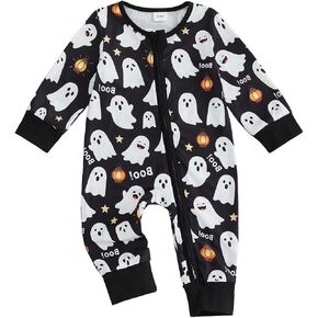 Newborn Baby Boy Girl Romper Cute 3 6 12 18 Months Infant Fall Clothes Diagonal Zip-up Jumpsuit Outfit in Kuwait