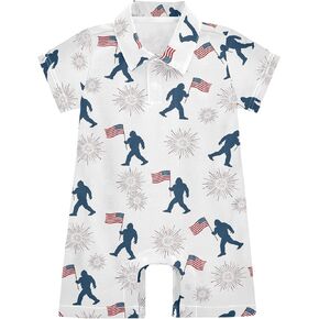 Baby Boys Romper Summer Polo Neck Short Sleeve Jumpsuits One Piece Cotton Clothes Outfits for Newborn Infant 0-24 Month in Saudi Arabia