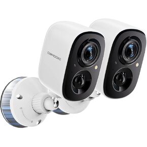 2.5K Wireless Home Security Cameras 2-Pack, Outdoor WiFi Non-Subscription AI Person Detection, 4MP Color Night Vision, Full Duplex 2-Way Audio, IP66 Waterproof Battery Powered, U.S. AWS Cloud in Kuwait