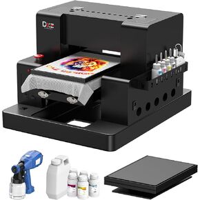 DXZ A3 DTG Printer for Direct-to-Garment Clothing – 2800 × 1440 DPI, White Ink Mixing Engine, Semi‑Automatic Cleaning, Includes Electric Sprayer & Ink Kit in Saudi Arabia