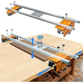 Upgrade 58 Inches Router Sled for Flattening Slabs, 3 Axis Adjustable High-precision Slab Flattening Router Sled, Sturdy Router Jig for Woodworking, Home Improvement Project, Home DIY in Kuwait