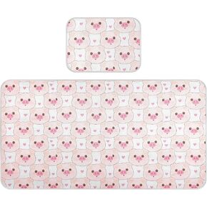 Cute Cartoonish Pink Pig Cooling Baby Crib Mattress Cover 28" x 52" Breathable Mattress Pads for Baby&Toddler in Kuwait