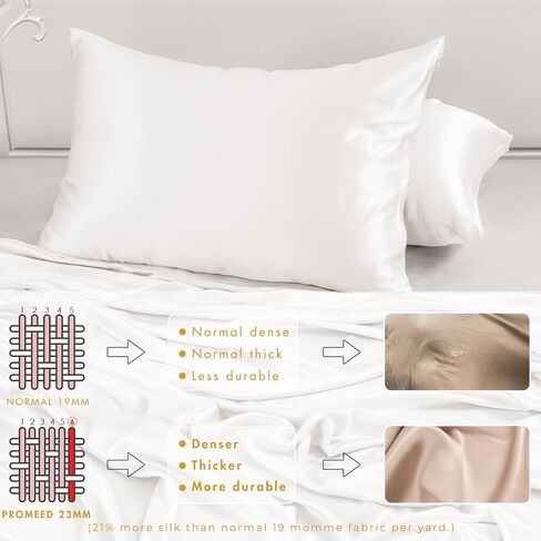 PROMEED 23 Momme 100% Mulberry Silk Pillowcase for Hair and Skin, Toddler | Both Sides Real Silk, Grade 6A+; Natural Purity Safeguards Kids and Toddlers for Gentle, Worry-Free Sleep in Kuwait