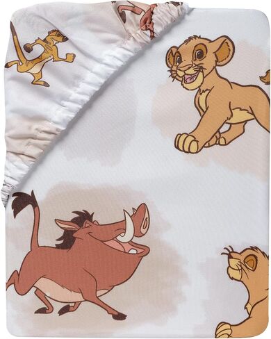 Lambs & Ivy Disney Baby Lion King Safari Fitted Crib Sheet - White in Kuwait