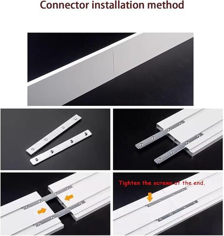 Baffle,Aluminum Panel Cover, Decorative Rod Baffle,Top Mount, Side Mount,for Living Room/Bedroom/Kitchen Windows Cornice Board(Side Mount,2.2meter) in Kuwait