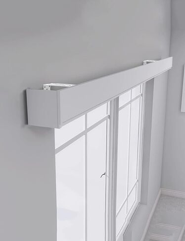 Baffle,Aluminum Panel Cover, Decorative Rod Baffle,Top Mount, Side Mount,for Living Room/Bedroom/Kitchen Windows Cornice Board(Side Mount,2.2meter) in Kuwait