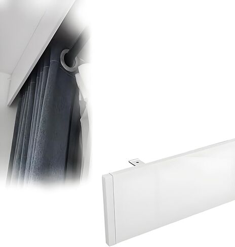 Baffle,Aluminum Panel Cover, Decorative Rod Baffle,Top Mount, Side Mount,for Living Room/Bedroom/Kitchen Windows Cornice Board(Top Mount,1.7meter) in Kuwait