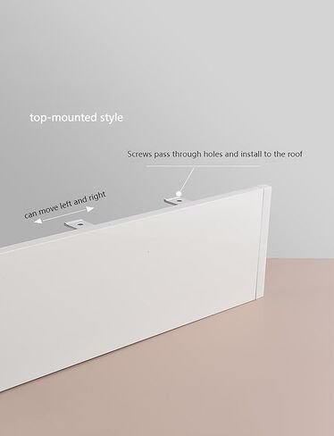 Baffle,Aluminum Panel Cover, Decorative Rod Baffle,Top Mount, Side Mount,for Living Room/Bedroom/Kitchen Windows Cornice Board(Top Mount,1.7meter) in Kuwait