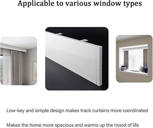 Baffle,Aluminum Panel Cover, Decorative Rod Baffle,Top Mount, Side Mount,for Living Room/Bedroom/Kitchen Windows Cornice Board(Top Mount,1.7meter) in Kuwait
