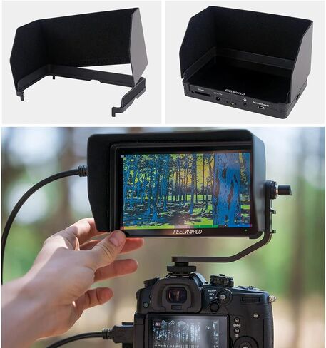 FEELWORLD F6 Plus V2 6 Inch 3D LUT DSLR Camera Field Monitor Touch Screen IPS FHD1920x1080 Support 4K HDMI Input Output Tilt Arm in Kuwait