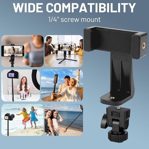 Phone Tripod,28-inch Extendable Selfie Stick,Portable Phone Tripod,Ideal for Cooking,Crafts,Live Streaming,vlogging,and Video Recording,Compatible with iPhone and Android Smartphones in Kuwait