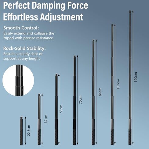 Phone Tripod,28-inch Extendable Selfie Stick,Portable Phone Tripod,Ideal for Cooking,Crafts,Live Streaming,vlogging,and Video Recording,Compatible with iPhone and Android Smartphones in Kuwait