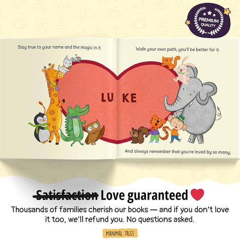 Personalized Name Meaning Book – I Am Me and I’m Amazing - Custom Baby Name Story for Kids Ages 0–6 – Perfect Gift for Newborns, Christenings & Baptisms - Manimal Tales (8.5" x 8.5") in Kuwait