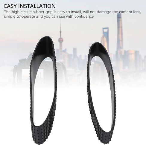 Jiawu Lens Rubber Grip Replacement, Durable Elastic Rubber for Zoom Focus Control on 24-70 Camera Lenses, Ideal for Photographers, Pack of 2 in Kuwait