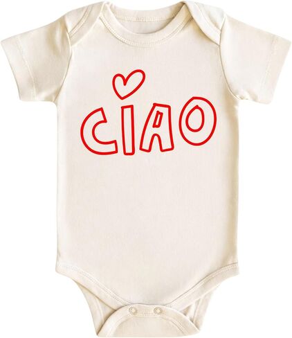 Ciao Baby Bodysuit, Italian Hello Infant Onesie – New Baby Gift, Cute Newborn Outfit, Gift for Boys or Girls in Saudi Arabia