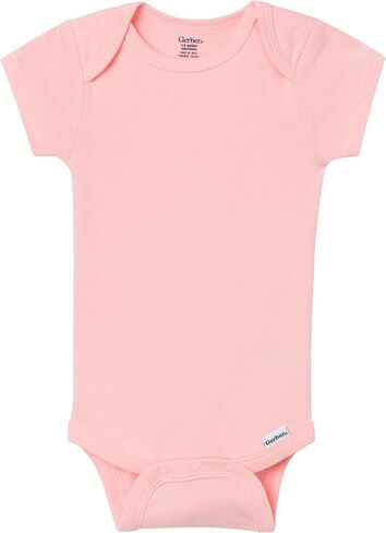 Gerber Unisex Baby 5-Pack Solid Onesies Bodysuits Shirt, Pink, 3-6 Months in Kuwait