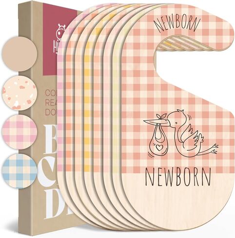 Baby Clothes Dividers For Closet - Wooden Baby Clothes Organizer Dividers for Boy & Girl, 8 Baby Closet Dividers by Size - Ideal Clothing Organizers in Kuwait