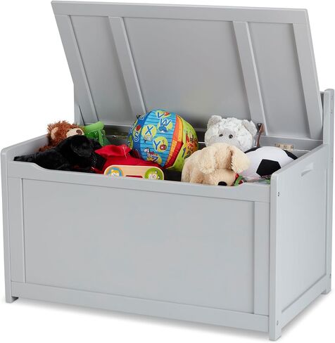 Melissa & Doug Toy Chest, Wooden Toy Storage Box with Safety-Hinged Lid, Kids Toys Storage Organizer for Playroom, Bedroom, & Montessori Classroom Furniture for Boys & Girls Ages 3+ in Saudi Arabia