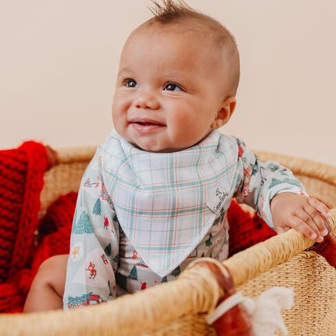 Copper Pearl Baby Bibs 4 Pack, Printed Bandana Drool Bibs for Baby Girl & Boy, Soft Cotton Drooling Teething Bibs in Kuwait
