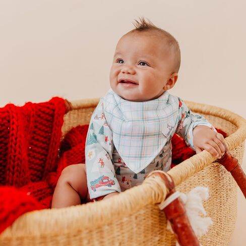 Copper Pearl Baby Bibs 4 Pack, Printed Bandana Drool Bibs for Baby Girl & Boy, Soft Cotton Drooling Teething Bibs in Kuwait