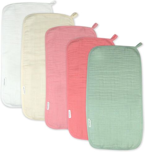 HonestBaby Baby Organic Cotton Multi-layer Burp Cloths Multipack, Bright White, One Size in Kuwait