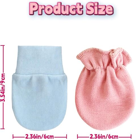 HAIOLORPRO 10 Pairs Baby Mittens Newborn No Scratch, Baby Gloves Soft Cotton in Kuwait