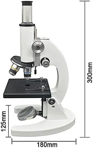 Monocular Biological Microscope 1600X HD Microscope with Bottom Lamp Laboratory Microscope Compatible with Primary and Middle School Student (Color : 1600X) in Kuwait