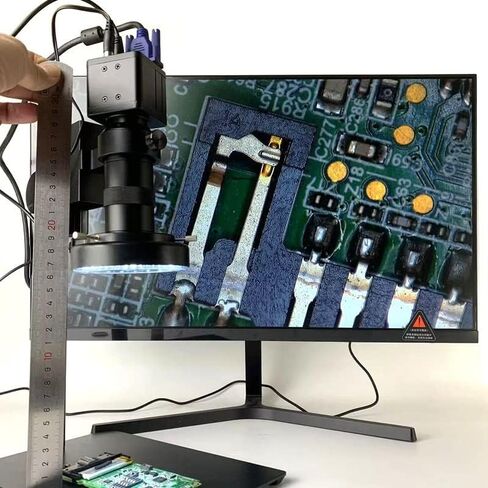 Microscope Observation 13MP 60FPS Industrial Digital Video Microscope Camera Monocular 130X Zoom C-Mount Lens(A Suit) in Kuwait