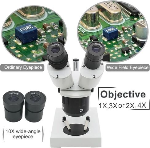 Microscope, Microscope 20x/40x Stereo with Ring Light Illumination, PCB Inspection Tool, Industrial, for Soldering Repair,for Homeschool Lab in Kuwait