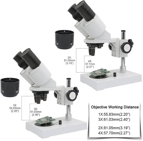 Microscope, Microscope 20x/40x Stereo with Ring Light Illumination, PCB Inspection Tool, Industrial, for Soldering Repair,for Homeschool Lab in Kuwait