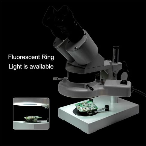 Microscope, Microscope 20x/40x Stereo with Ring Light Illumination, PCB Inspection Tool, Industrial, for Soldering Repair,for Homeschool Lab in Kuwait