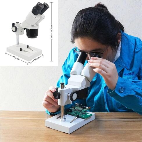 Microscope, Microscope 20x/40x Stereo with Ring Light Illumination, PCB Inspection Tool, Industrial, for Soldering Repair,for Homeschool Lab in Kuwait