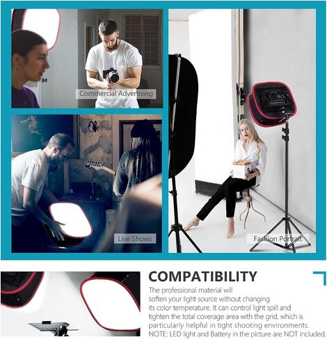 NEEWER 2 Pack LED Light Panel Softbox for 660 480 Video Light, Outer 16.3"x6.5", Inner 9.8"x8.7" Foldable Diffuser for Photo Studio Shooting in Kuwait