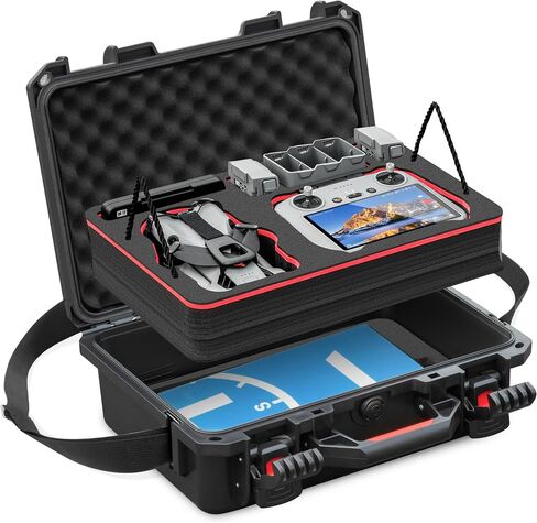 STARTRC Dual Layer Waterproof Hard Case for DJI Mini 5 Pro Drone, Fly More Combo, RC2/RC-N3, Batteries(6 pcs), Charging Hub, 65W Charger, Filter Set, Landing Pad & More Accessories in Kuwait