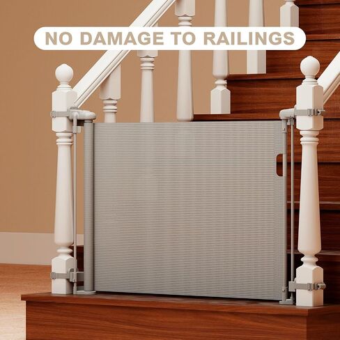 2-Pack No Hole Stairway Baby Gate Mounting Kit | No‑Drill Retractable Baby Gates Part Fit 1.9"–3.74" Round & 2.76"–3.74" Square Posts in Kuwait