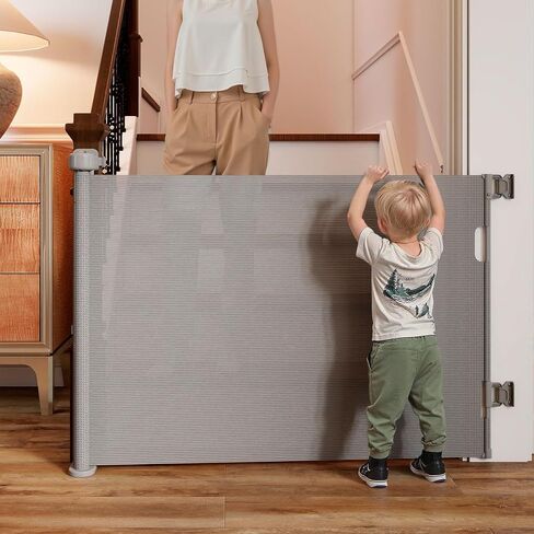 2-Pack No Hole Stairway Baby Gate Mounting Kit | No‑Drill Retractable Baby Gates Part Fit 1.9"–3.74" Round & 2.76"–3.74" Square Posts in Kuwait