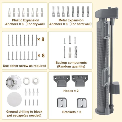 Short Dog Gate,14" Tall Retractable Baby Gate to Step Over, Puppy Mesh Pet Gates Doggy for Doorways Stairs, Extends up to 59" Wide for Kitchen Hallways Indoor,- NOT for Jumpers - Drilling Required in Saudi Arabia