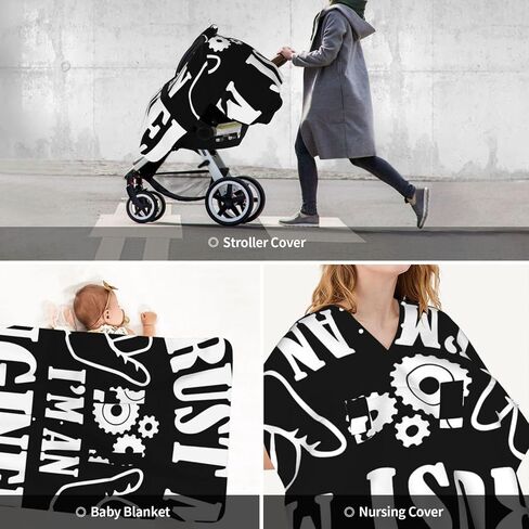 Trust Me I'm an Engineer Baby Car Seat Cover & Breastfeeding Nursing Cover - Breathable Stretch Fabric Multi-Use Nursing Cover for Breastfeeding in Kuwait