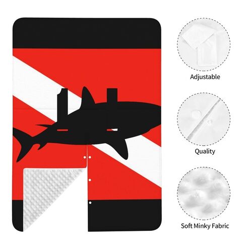 Scuba Diving Shark Baby Car Seat Cover & Breastfeeding Nursing Cover - Breathable Stretch Fabric Multi-Use Nursing Cover for Breastfeeding in Kuwait