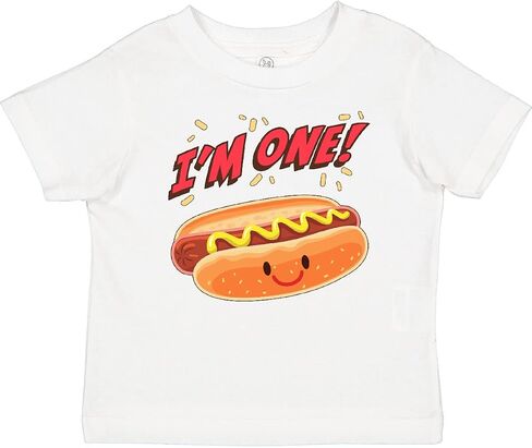 inktastic Im 1 Hot Dog First Birthday Baby T-Shirt in Kuwait