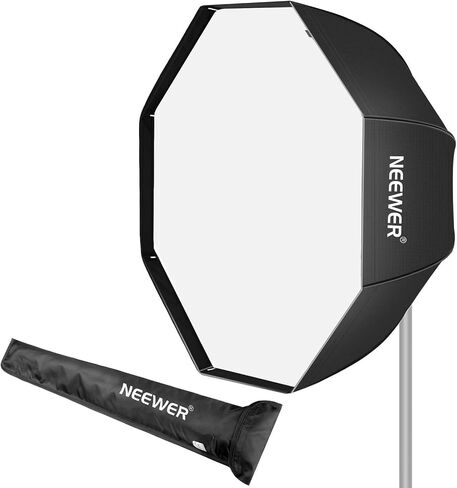 Neewer 47''/ 120cm Octagonal Softbox Umbrella with Carrying Bag for Portrait or Product Photography, Suitable for Canon Nikon Sony Speedlite, Studio Flash (Black) in Kuwait